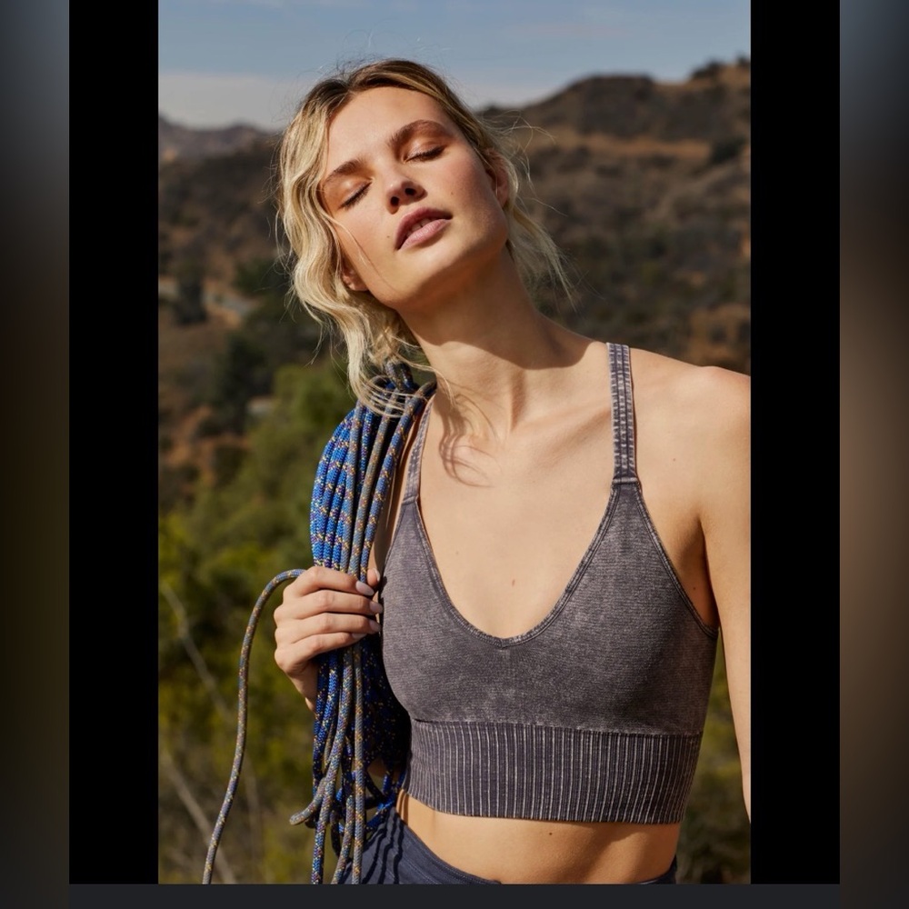 Women's washed black Bralette